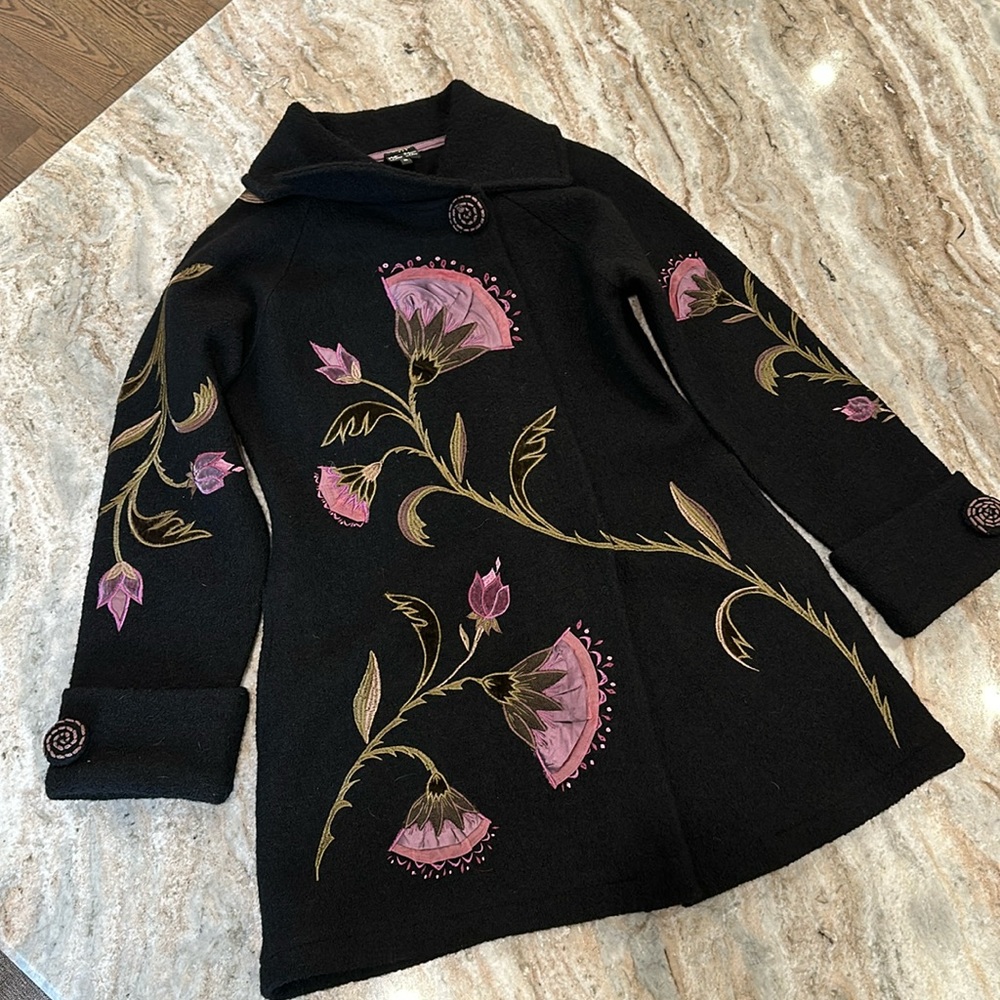 100% Wool Sweater Coat